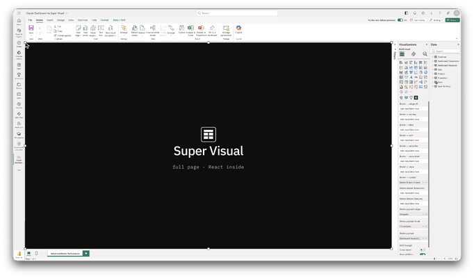 Super Visual: A custom Power BI visual that allows you to embed React Applications in Power BI